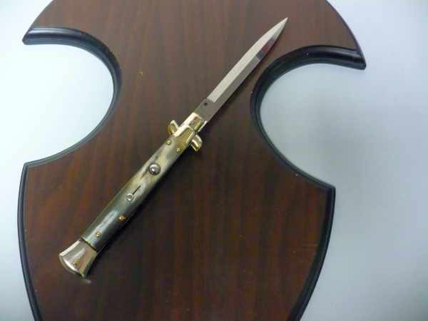 Picklock - Frank Beltrame - Italian stiletto -pugnale 28cm, lama baionetta- corno di bufalo brasiliano FB  P28/09 -2