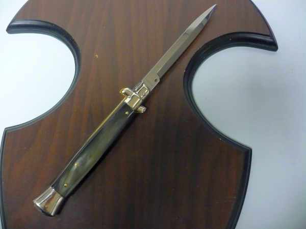Picklock - Frank Beltrame - Italian stiletto -pugnale 28cm, lama baionetta- corno di bufalo brasiliano FB  P28/09 -2