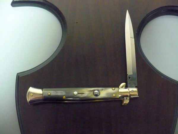 Picklock - Frank Beltrame - Italian stiletto -pugnale 28cm, lama baionetta- corno di bufalo brasiliano FB  P28/09 -2
