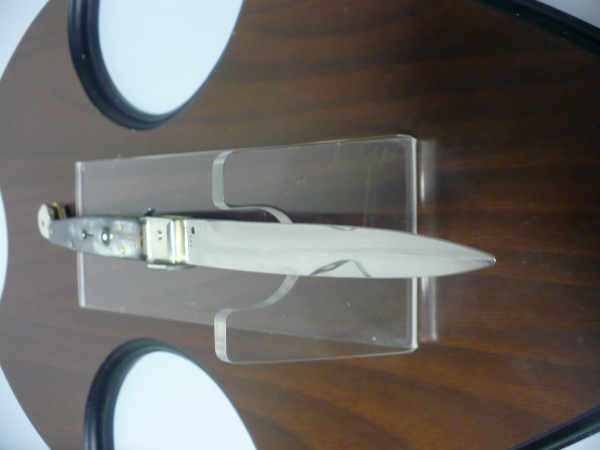 Siciliano,Picklock A.G.A. Campolin sicilian fighting - italian stiletto 30 cm - corno di bufalo brasiliano / brazilian buffalo horn - 2