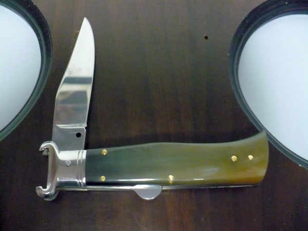 Famiglia Spadon - stiletto  calibro /20 - bufalo brasiliano - taglio classico clip point - 2