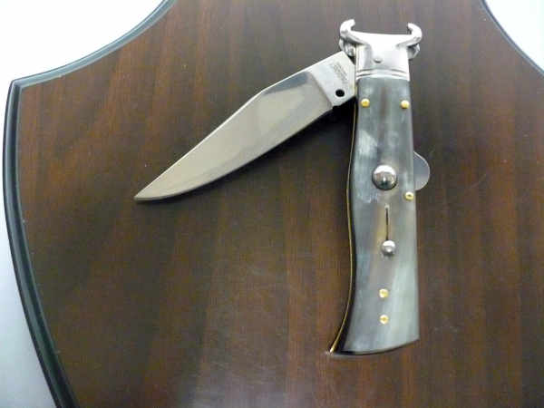 Famiglia Spadon - stiletto  calibro /20 - bufalo brasiliano - taglio classico clip point - 2