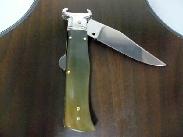 Famiglia Spadon - stiletto  calibro /20 - bufalo brasiliano - taglio classico clip point - 2