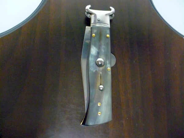 Famiglia Spadon - stiletto  calibro /20 - bufalo brasiliano - taglio classico clip point - 2