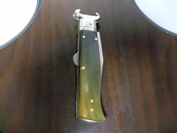 Famiglia Spadon - stiletto  calibro /20 - bufalo brasiliano - taglio classico clip point - 2