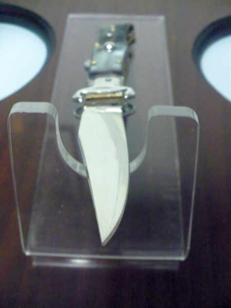 Famiglia Spadon - stiletto  calibro /20 - bufalo brasiliano - taglio classico clip point - 2
