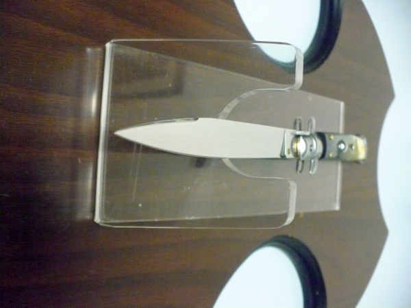 Frank Beltrame - italian stiletto, coltello a scatto, 28 cm -bufalo brasiliano, lama swedge FB 28/09Sw-2