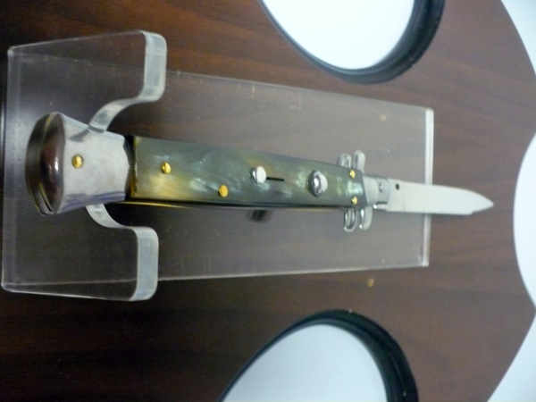 Italian stiletto - pugnale Frank Beltrame - 28 cm -corno di bufalo brasiliano , lama swedge-  FB 28/09B -4