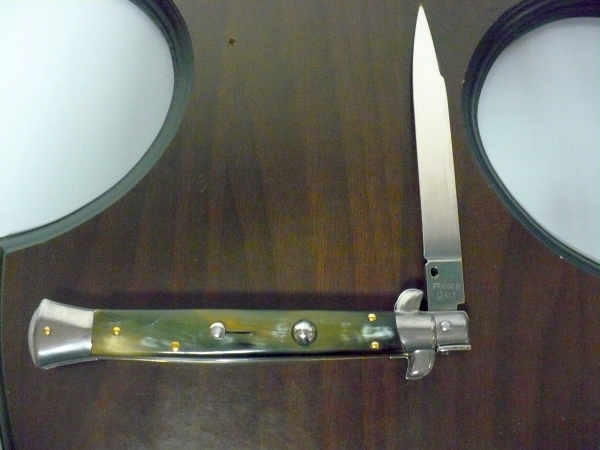 Italian stiletto - pugnale Frank Beltrame - 28 cm -corno di bufalo brasiliano , lama swedge-  FB 28/09B -4