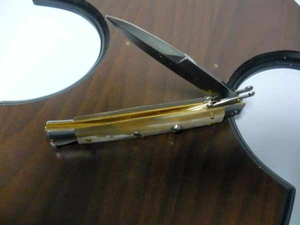 Swinguard Frank Beltrame - italian stiletto 28 cm -bufalo chiaro, lama baionetta- FB 550/58B- 2