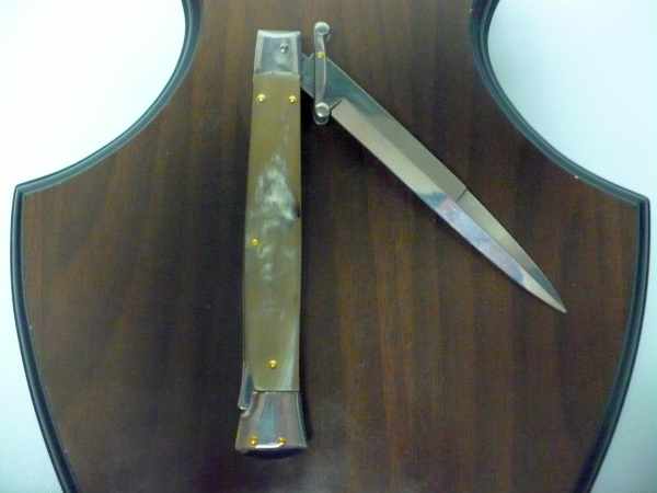 Swinguard Frank Beltrame - italian stiletto 28 cm -bufalo chiaro, lama baionetta- FB 550/58B- 2