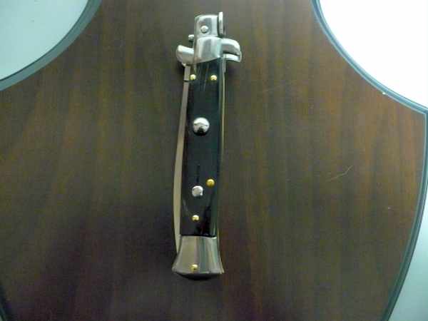 Frank Beltrame , italian stiletto , pugnale - 23 cm , corno di bufalo scuro,lama dagger , modello FB 23/58D -20