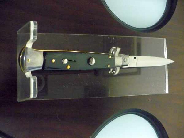 Frank Beltrame , italian stiletto , pugnale - 23 cm , corno di bufalo scuro,lama dagger , modello FB 23/58D -20