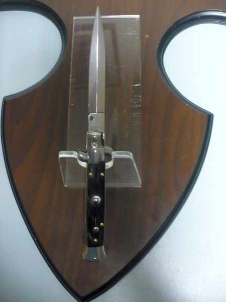 Frank Beltrame , italian stiletto , pugnale - 23 cm , corno di bufalo scuro,lama dagger , modello FB 23/58D -20