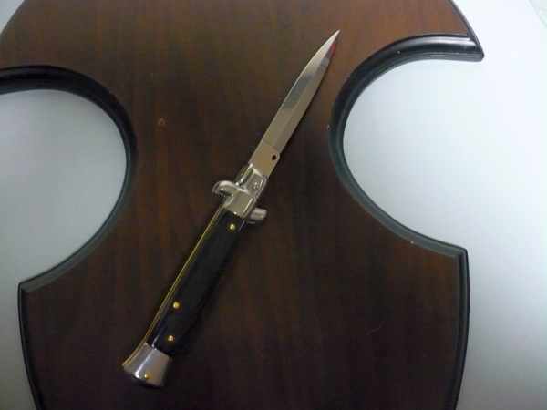 Frank Beltrame , italian stiletto , pugnale - 23 cm , corno di bufalo scuro,lama dagger , modello FB 23/58D -20