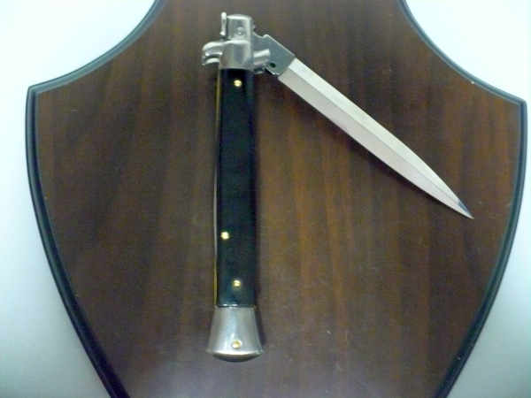 Frank Beltrame , italian stiletto , pugnale - 28 cm , corno di bufalo scuro, dagger , modello FB 28/58D - 22