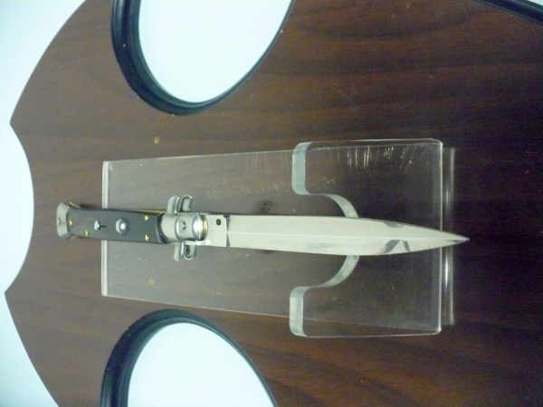 Frank Beltrame , italian stiletto , pugnale - 28 cm , corno di bufalo scuro, dagger , modello FB 28/58D - 22