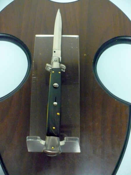 Frank Beltrame , italian stiletto , pugnale - 28 cm , corno di bufalo scuro, dagger , modello FB 28/58D - 22
