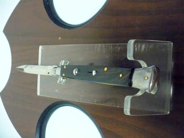 Frank Beltrame , italian stiletto , pugnale - 28 cm , corno di bufalo scuro, dagger , modello FB 28/58D - 22