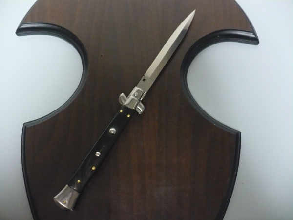 Frank Beltrame , italian stiletto , pugnale - 28 cm , corno di bufalo scuro, dagger , modello FB 28/58D - 22