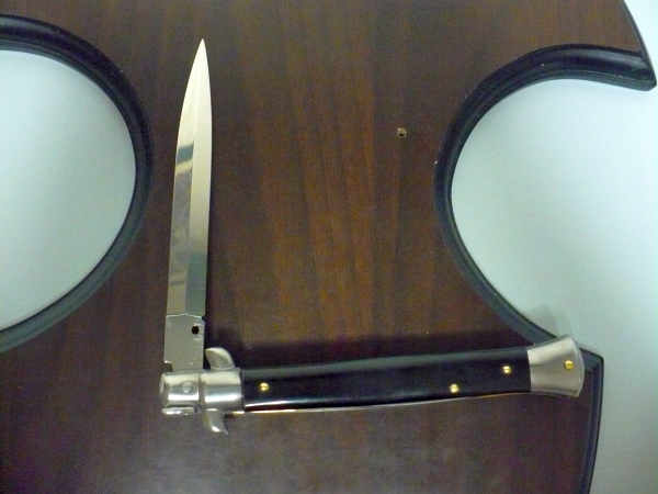 Frank Beltrame , italian stiletto , pugnale - 28 cm , corno di bufalo scuro, dagger , modello FB 28/58D - 22