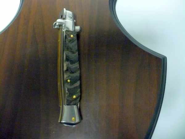 FRANK BELTRAME , italian stiletto - 23 cm , corno di ariete - bicolore ,baionetta , modello FB 23/63B