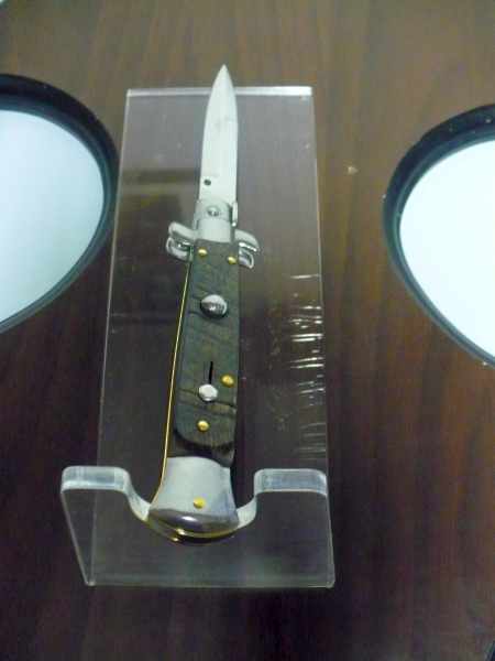 Frank Beltrame , italian stiletto - 23 cm , corno di ariete - lama baionetta , modello FB 23/63B - 8