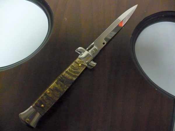 Frank Beltrame , italian stiletto - 23 cm , corno di ariete - lama baionetta , modello FB 23/63B - 7