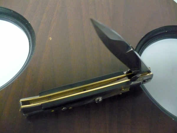 Italian stiletto - pugnale Frank Beltrame - 23 cm - corno di bufalo brasiliano , lama baionetta- FB 23/09B -12
