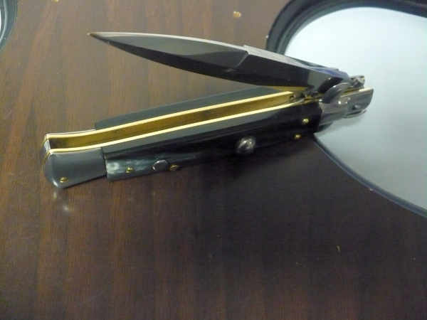 Italian stiletto - pugnale Frank Beltrame - 23 cm - corno di bufalo brasiliano , lama baionetta- FB 23/09B -11