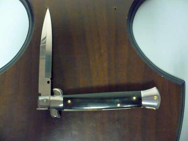 Italian stiletto - pugnale Frank Beltrame - 23 cm - corno di bufalo brasiliano , lama baionetta  -  FB 23/09B - 8