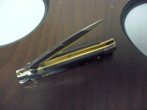 Italian stiletto - pugnale Frank Beltrame - 23 cm - corno di bufalo brasiliano , lama baionetta  -  FB 23/09B - 7