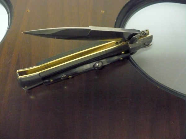 Italian stiletto - pugnale Frank Beltrame - 23 cm - corno di bufalo brasiliano , lama baionetta  -  FB 23/09B - 8