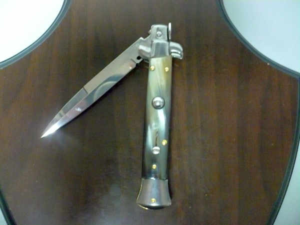 Italian stiletto - pugnale Frank Beltrame - 23 cm - corno di bufalo brasiliano , lama baionetta  -  FB 23/09B - 7