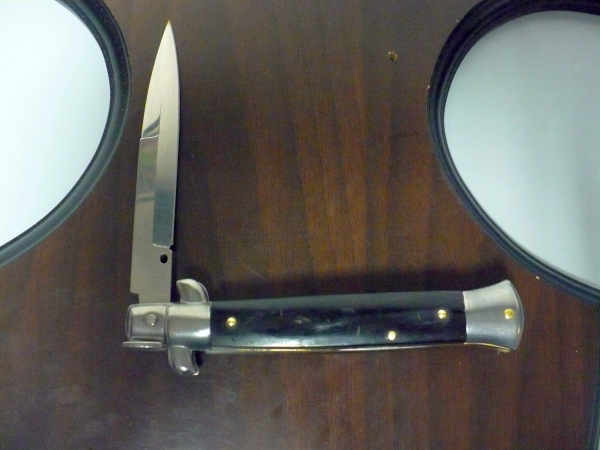 Italian stiletto - pugnale Frank Beltrame - 23 cm - corno di bufalo brasiliano , lama baionetta- FB 23/09B - 13