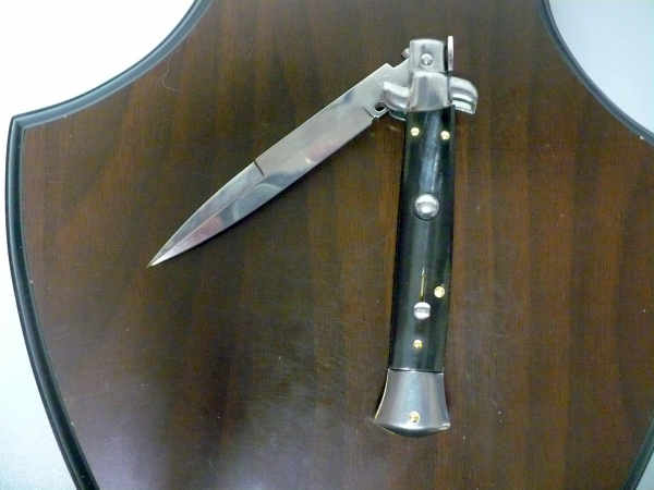 Italian stiletto - pugnale Frank Beltrame - 23 cm - corno di bufalo brasiliano , lama baionetta  -  FB 23/09B - 6