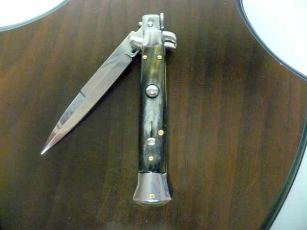 Italian stiletto - pugnale Frank Beltrame - 23 cm - corno di bufalo brasiliano , lama baionetta  -  FB 23/09B - 3