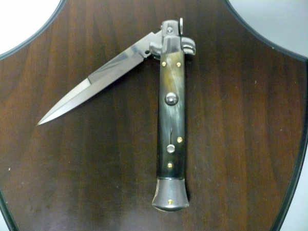 Italian stiletto - pugnale Frank Beltrame - 23 cm - corno di bufalo brasiliano , lama baionetta- FB 23/09B -12