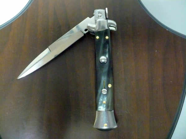 Italian stiletto - pugnale Frank Beltrame - 23 cm - corno di bufalo brasiliano , lama baionetta- FB 23/09B -11