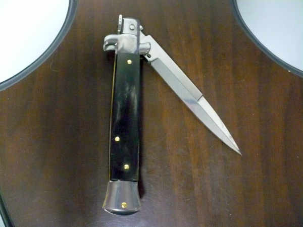 Italian stiletto - pugnale Frank Beltrame - 23 cm - corno di bufalo brasiliano , lama baionetta  -  FB 23/09B - 6