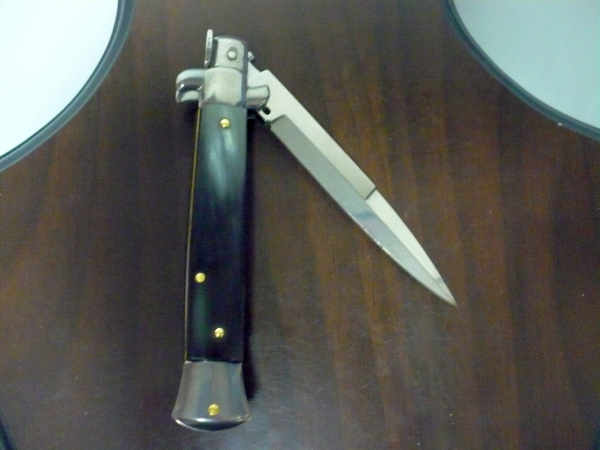 Italian stiletto - pugnale Frank Beltrame - 23 cm - corno di bufalo brasiliano , lama baionetta  -  FB 23/09B - 7