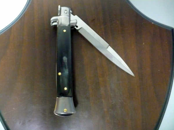 Italian stiletto - pugnale Frank Beltrame - 23 cm - corno di bufalo brasiliano , lama baionetta- FB 23/09B -11
