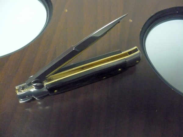Italian stiletto - pugnale Frank Beltrame - 23 cm - corno di bufalo brasiliano , lama baionetta- FB 23/09B - 13