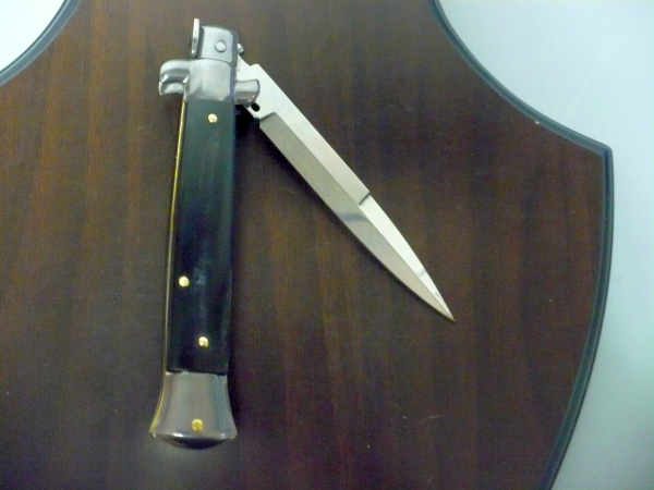 Italian stiletto - pugnale Frank Beltrame - 23 cm - corno di bufalo brasiliano , lama baionetta  -  FB 23/09B - 8
