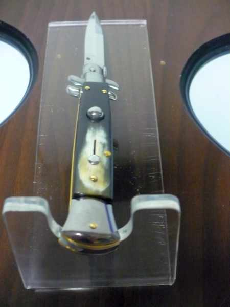 Italian stiletto - pugnale Frank Beltrame - 23 cm - corno di bufalo brasiliano , lama baionetta-  FB 23/09B - 1