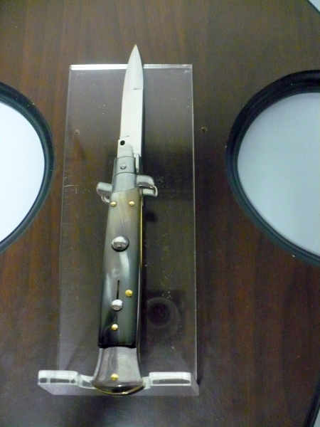 Italian stiletto - pugnale Frank Beltrame - 23 cm - corno di bufalo brasiliano , lama baionetta  -  FB 23/09B - 7
