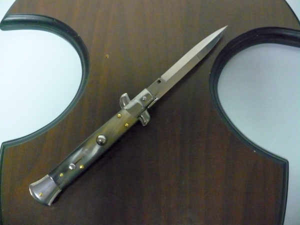 Italian stiletto - pugnale Frank Beltrame - 23 cm - corno di bufalo brasiliano , lama baionetta  -  FB 23/09B - 7