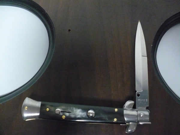 Italian stiletto - pugnale Frank Beltrame - 23 cm - corno di bufalo brasiliano , lama baionetta- FB 23/09B -1