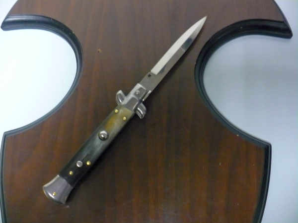 Italian stiletto - pugnale Frank Beltrame - 23 cm - corno di bufalo brasiliano , lama baionetta- FB 23/09B -12