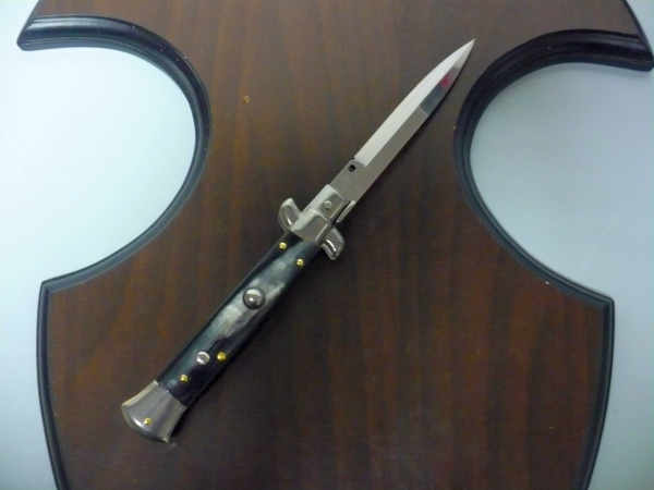 Italian stiletto - pugnale Frank Beltrame - 23 cm - corno di bufalo brasiliano , lama baionetta  -  FB 23/09B - 8